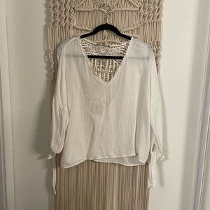 zara linen top